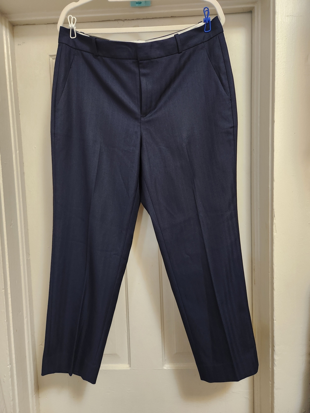 Banana Republic Avery Straight Leg Pants in Navy Blue Sz 12 NWT